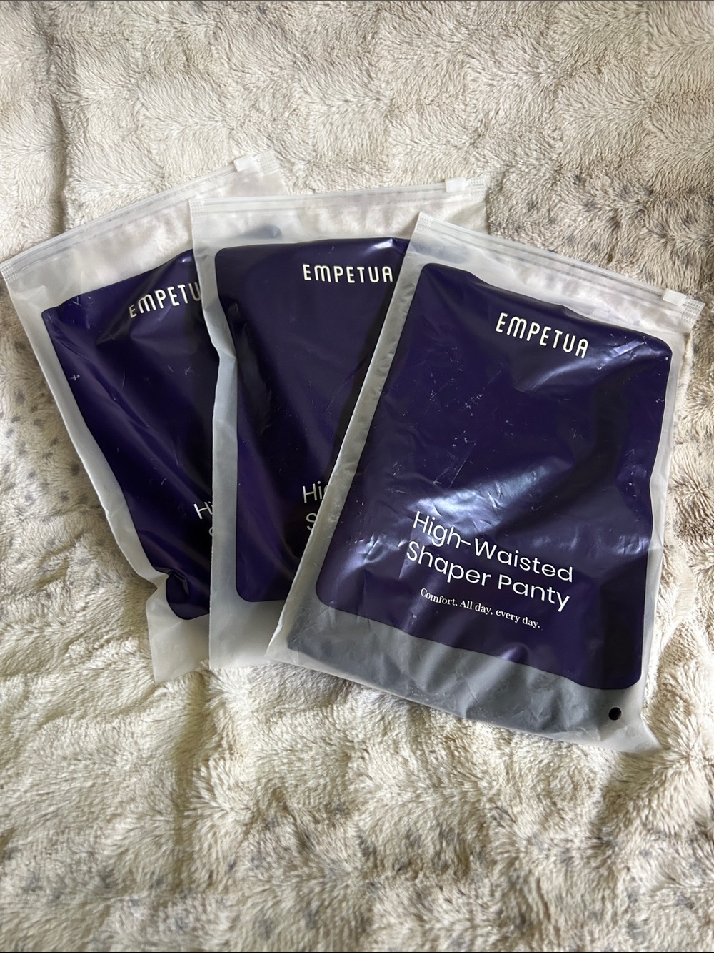 Shapermint 3 Pair Black Large Empetua AllDay Everyday High-Waisted Shaper Panty